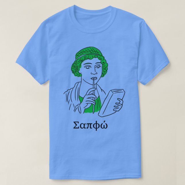 Camiseta Sappho minimalista (Diseño del anverso)