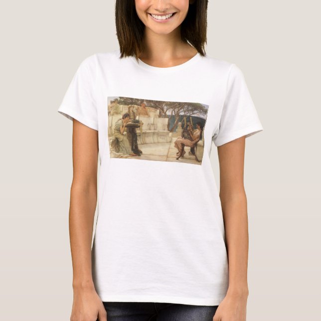Camiseta Sappho y Alcaeus por Sir Lawrence Alma Tadema (Anverso)