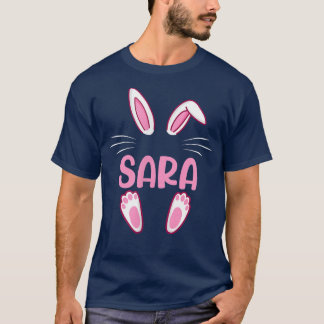 Camiseta SARA Easter Bunny Funny Novedad Nombre personaliza