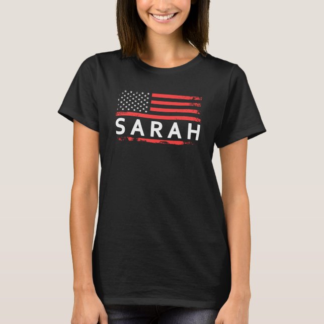 CAMISETA SARAH AMERICAN FLAG FOR SARAH (Anverso)