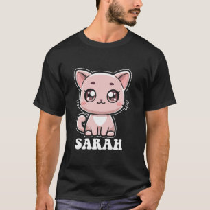 Camiseta Sarah Cute Cat Kitten Diseño para Chicas