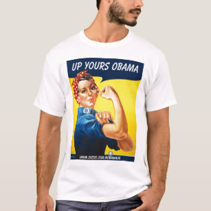 Camiseta Sarah el remachador, encima el suyo Obama,