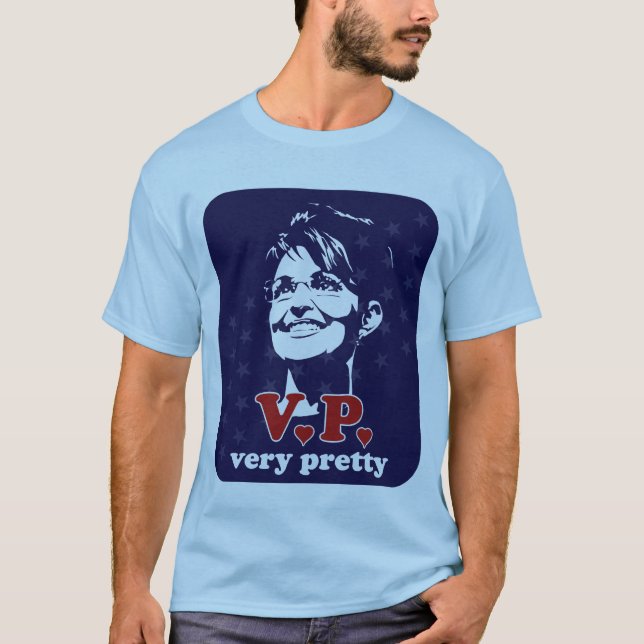 Camiseta Sarah Palin V.P. muy bonito (Anverso)