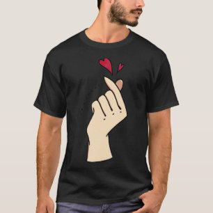 Camiseta Saranghae Finger Heart Kpop Kdrama coreano