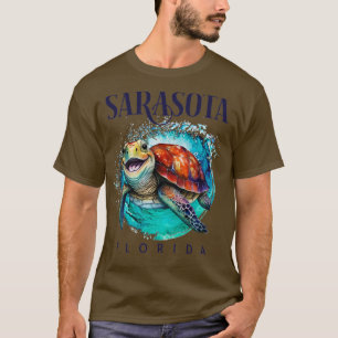 Camiseta Sarasota Florida Acuarela Feliz Turba de Mar
