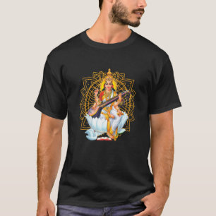 Camiseta Saraswati Sagrada Geometría Tercer Ojo Isha Hindu 
