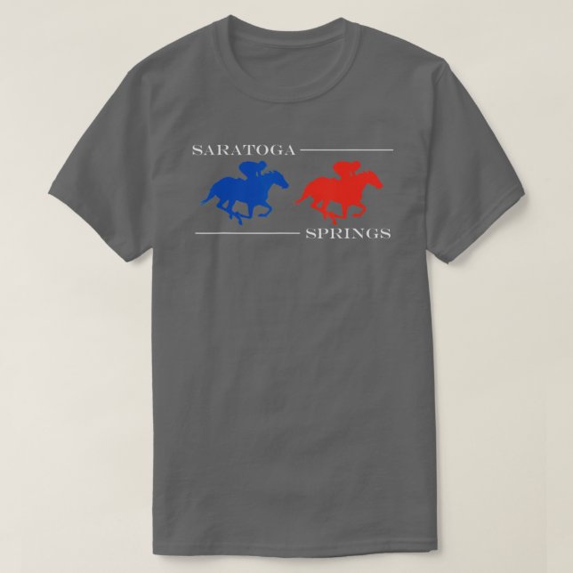 Camiseta Saratoga Springs New York Horse Carreras Jockey T- (Diseño del anverso)
