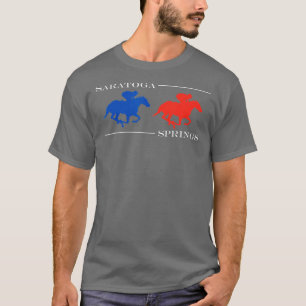 Camiseta Saratoga Springs New York Horse Carreras Jockey T-
