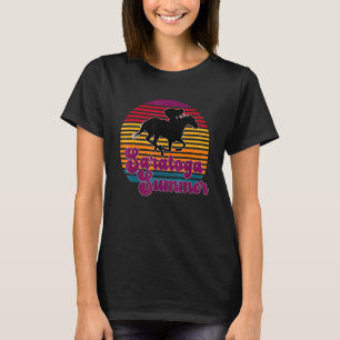 Camiseta Saratoga Springs New York Summer Sunset Horse