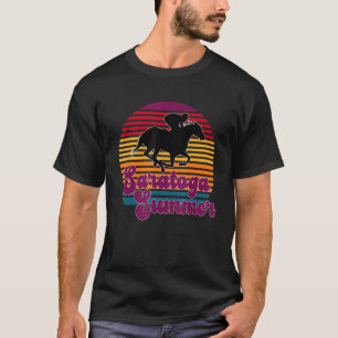 Camiseta Saratoga Springs New York Summer Sunset Horse