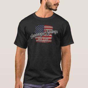 Camiseta Saratoga Springs, Nueva York- Grunge Clásico