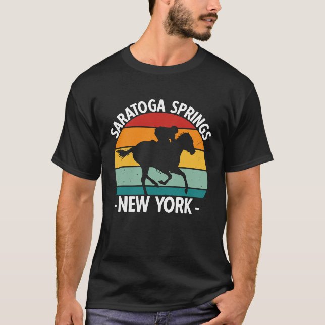 Camiseta Saratoga Springs Nueva York Toga Horse Carreras 1 (Anverso)