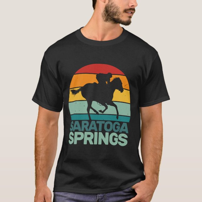 Camiseta Saratoga Springs Nueva York Toga Horse Carreras 3 (Anverso)