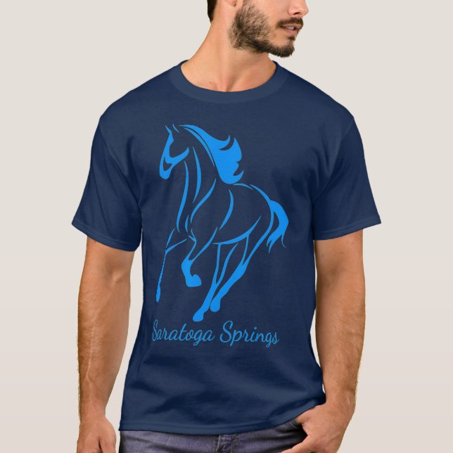 Camiseta Saratoga Springs Upstate Nueva York Horse Carreras (Anverso)