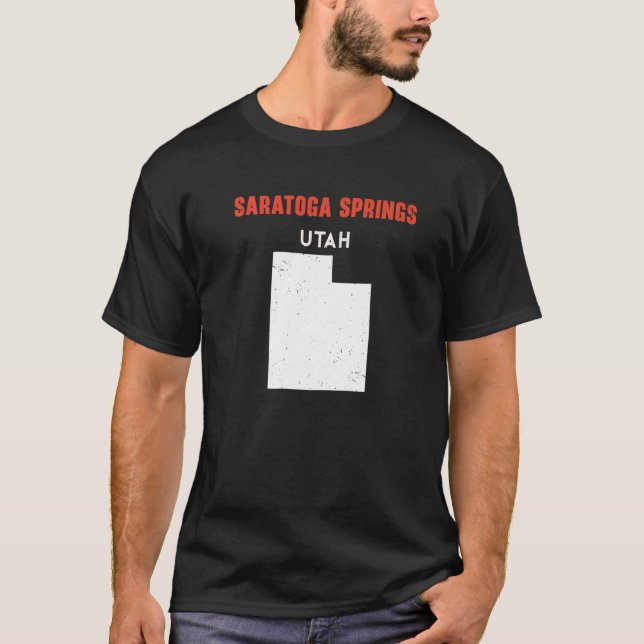 Camiseta Saratoga Springs Utah USA State America Travel Uta (Anverso)