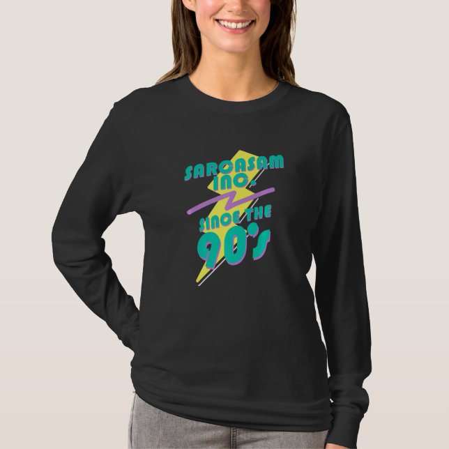 Camiseta Sarcasm Inc Since The 90s Retro 90's Vaporwave (Anverso)