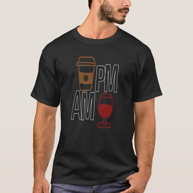 Camiseta Sarcasmo de AM Coffee PM Win Apparel (Anverso)