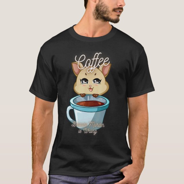 Camiseta Sarcasmo de ardilla café meme porque el asesinato  (Anverso)