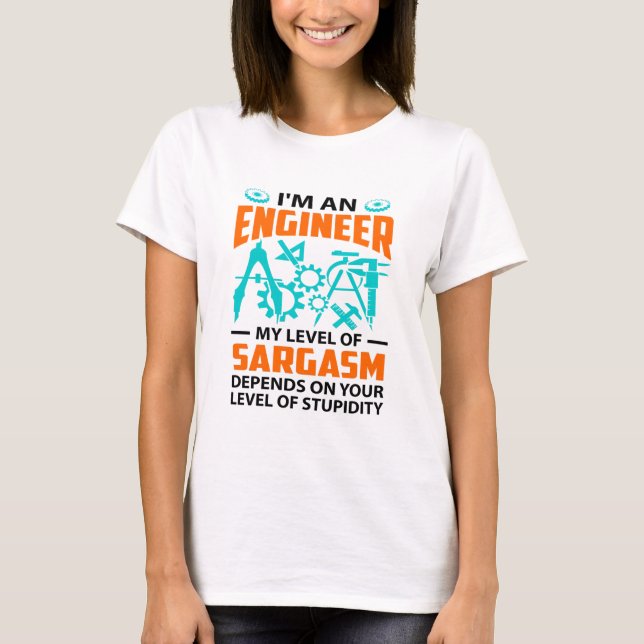 Camiseta Sarcasmo de ingeniería (Anverso)