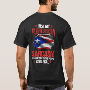 Camiseta Sarcasmo de Puerto Rico Vintage Orgullo de Bandera