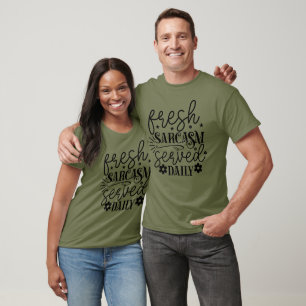 Camiseta Sarcasmo fresco servido a diario negro