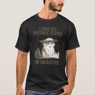 Camiseta Sarcasmo me probaron la paciencia, soy gato negati