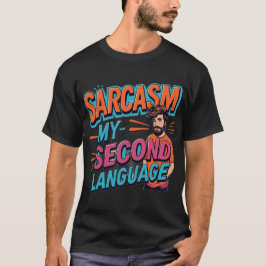 Camiseta Sarcasmo - Mi segunda lengua - Cita ingeniosa dive