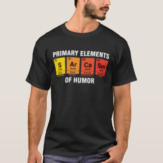 Camiseta Sarcasmo Tabla de Humor Elementos Periódicos