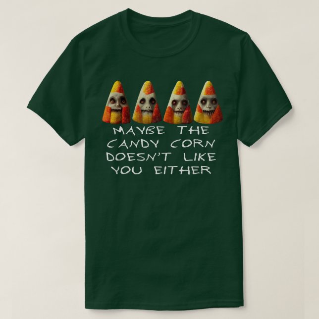 Camiseta Sarcastic Candycorn Group of Halloween Outcasts 12 (Diseño del anverso)