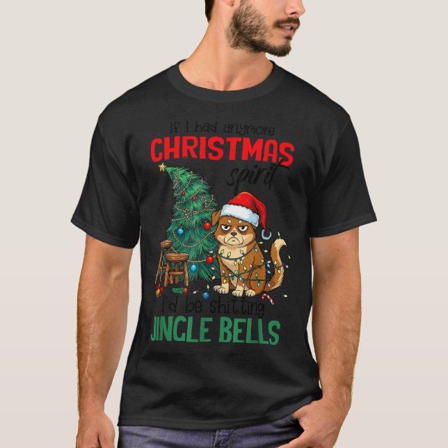 Camiseta Sarcastic Dog Christmas Srit Ting Jingle Bells Hum (Anverso)