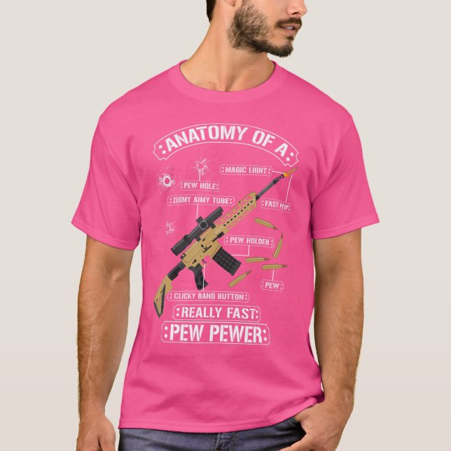 Camiseta Sarcastic Funny Anatomy Of A Rifle Gun Gun Lovers (Anverso)