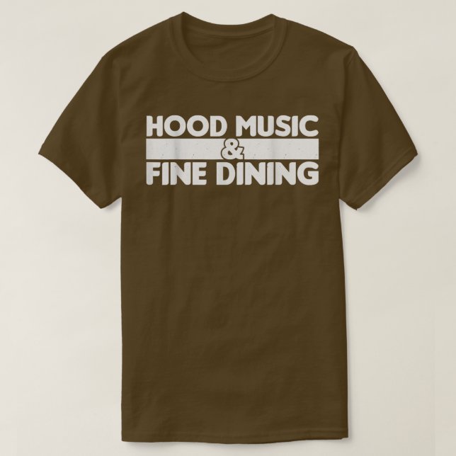 Camiseta Sarcastic Hood Music And Fine Dining  (Diseño del anverso)