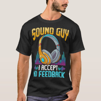 Camiseta Sarcastic Sound Guy audífonos DJ Sound Engineer
