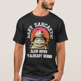 Camiseta Sarcastic Turtle Retro Sunset Graphic