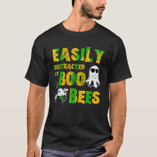 Camiseta Sarcástica fácilmente distrada por Boo y abejas di