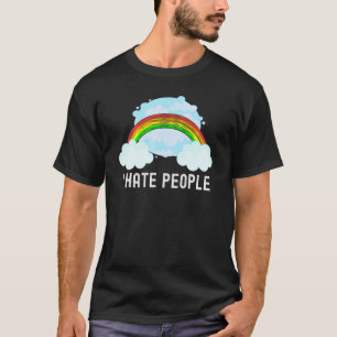 Camiseta Sarcástico arcoiris detesto a la gente