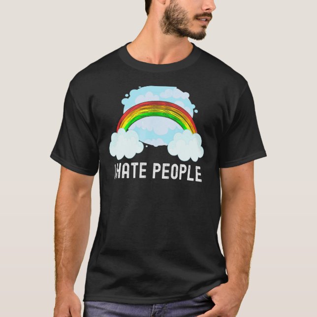 Camiseta Sarcástico arcoiris detesto a la gente (Anverso)