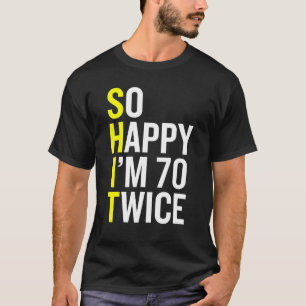 Camiseta Sarcástico Día B de 70 años, 70 años, broma de cum
