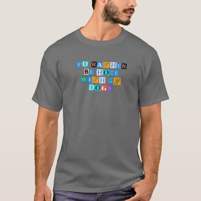 Camiseta Sarcástico diciendo Gracioso que preferiría estar  (Anverso)