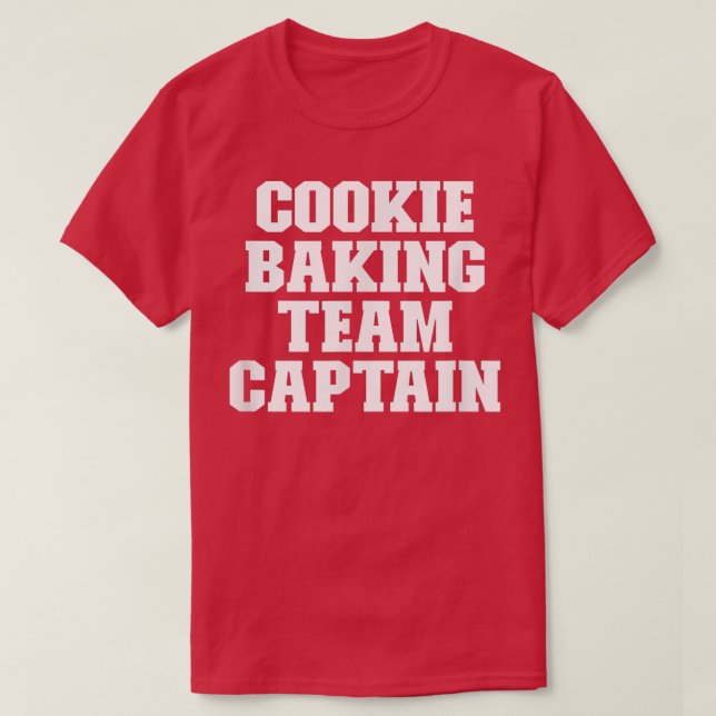 Camiseta Sarcástico Funny Cookie Baking Capitán (Diseño del anverso)