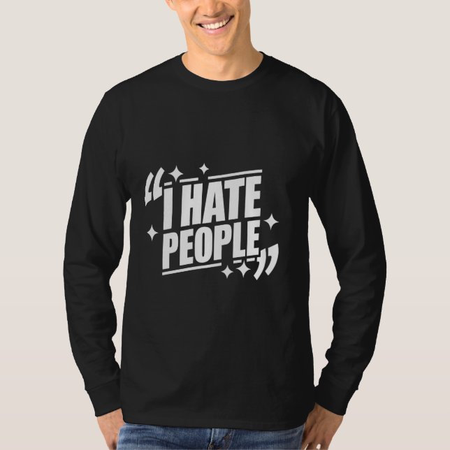 Camiseta Sarcástico odio a la gente (Anverso)