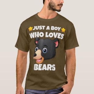 Camiseta Sarcástico Sólo Un Niño Que Ama A Los Osos Addict