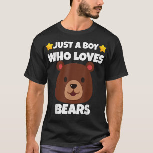 Camiseta Sarcástico Sólo Un Niño Que Ama A Los Osos Addict
