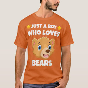 Camiseta Sarcástico Sólo Un Niño Que Ama A Los Osos Addict