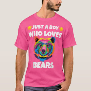 Camiseta Sarcástico Sólo Un Niño Que Ama A Los Osos Addict 