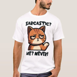 Camiseta ¿Sarcástico? ¿Yo? ¡Nunca! - Gracioso diseño de gat