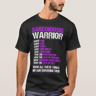 Camiseta Sarcoidosis Conciencia Conozco Dolor Cinta Púrpur