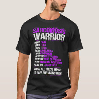 Camiseta Sarcoidosis Conciencia Conozco Dolor Cinta Púrpura