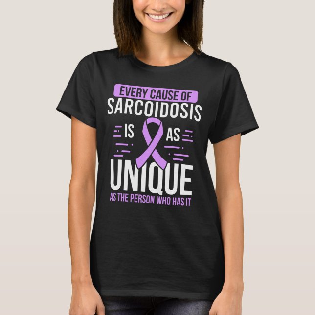 Camiseta Sarcoidosis Conciencia Mes Día Sobreviviente Guerr (Anverso)