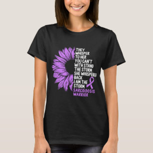 Camiseta Sarcoidosis Conciencia sobre la cinta morada de la